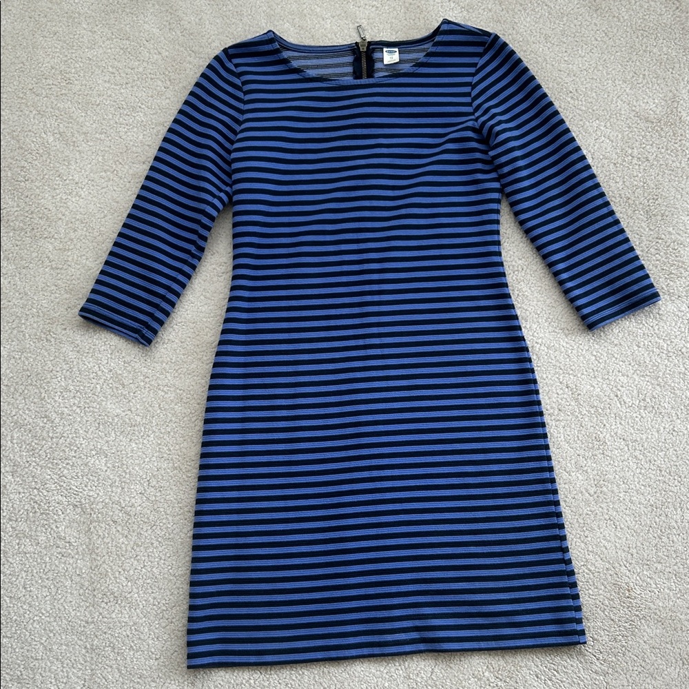 Old Navy Blue Striped Bodycon Dress Size XS